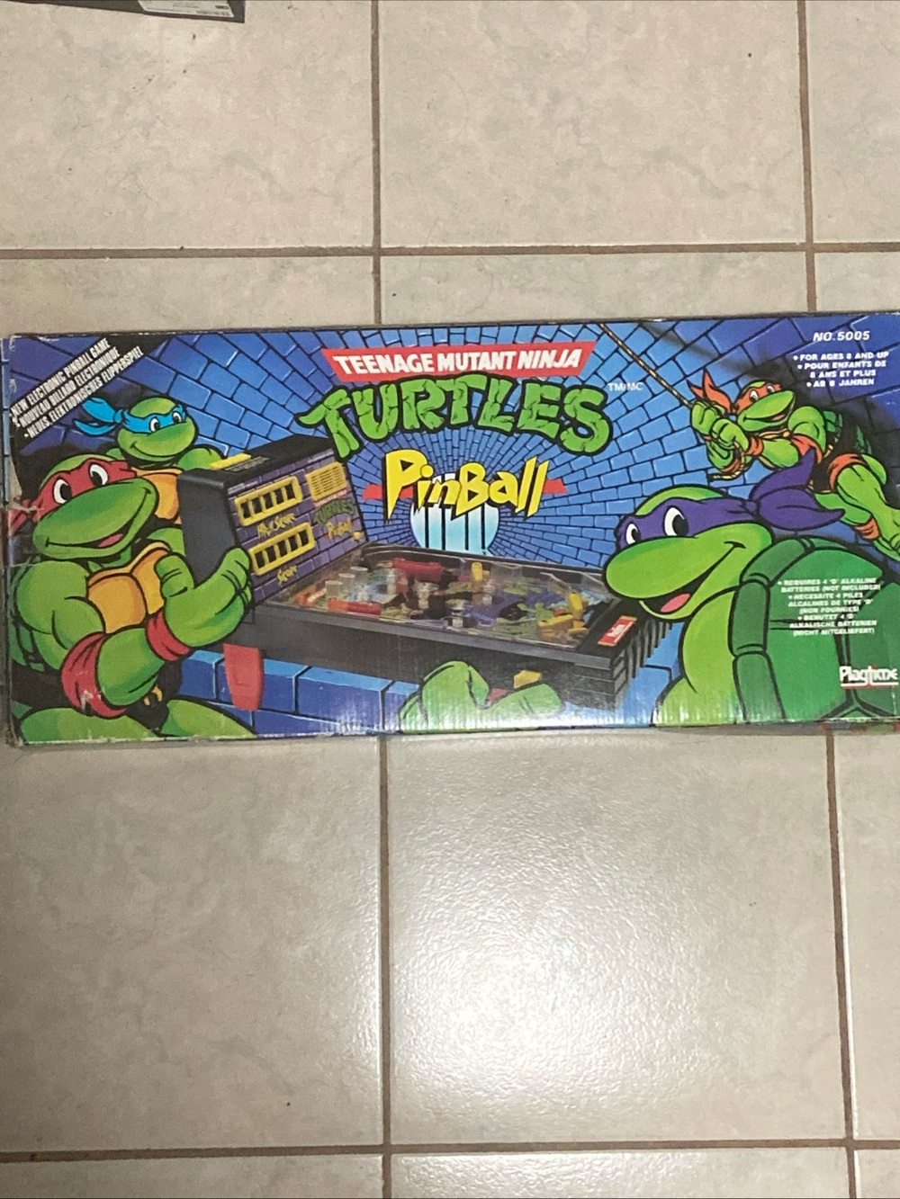 RARE 1990 Ninja Turtles Table Top Electronic Pinball Game Playtime